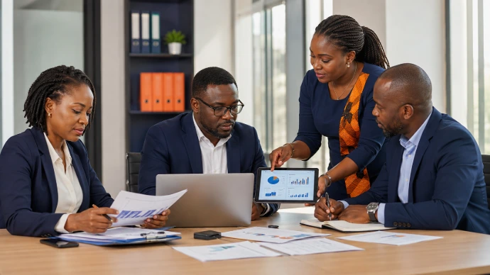 Équipe de consultants accompagnant une entreprise dans ses projets